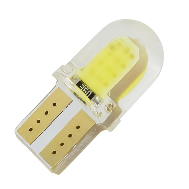10x Auto Breedte Lamp T10 Deur Licht Wit Siliconen Shell 3W Cob Led Verlichting Voor Auto Instrument Lichten Deur licht Leeslamp 12V