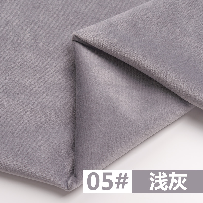 Tela de terciopelo engrosada sofá cortina almohada negro y blanco brocado tela de lentejuela azul para vestido, costura 50cm * 155CM: 5 Light gray