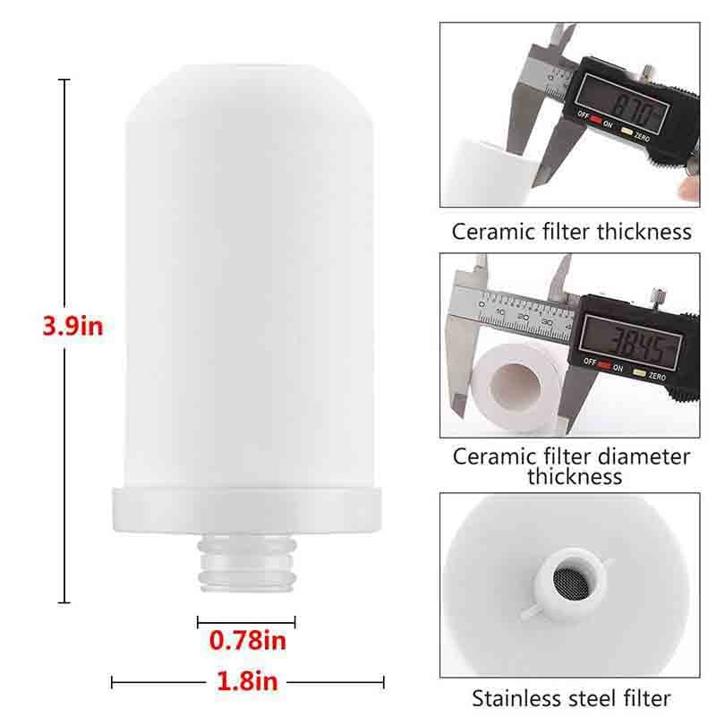 Top-Replacement Filter Cartridges for Tap Water Filter, Faucet Water Filter Ceramic Replacement Cartridge Remove Lead, Flouride,