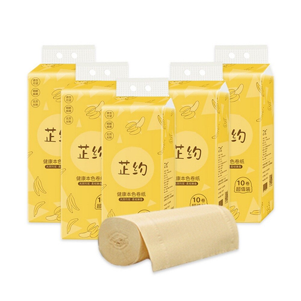 10 Rolls/Lot Toilet Roll Paper Primary Wood Pulp Skin-friendly Toilet Paper Fast 3 Layers Home Bath Toilet Roll Paper