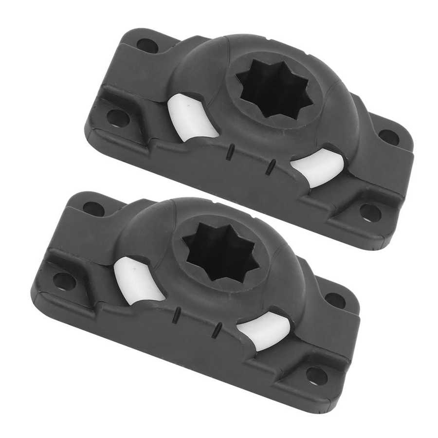2 PCS ABS Kayak Rod Mount Base Kayak Rod Holders Boat Rod Mount Base Kayak Rod Mounting Inflatable Boat Rowing Canoe Accessory