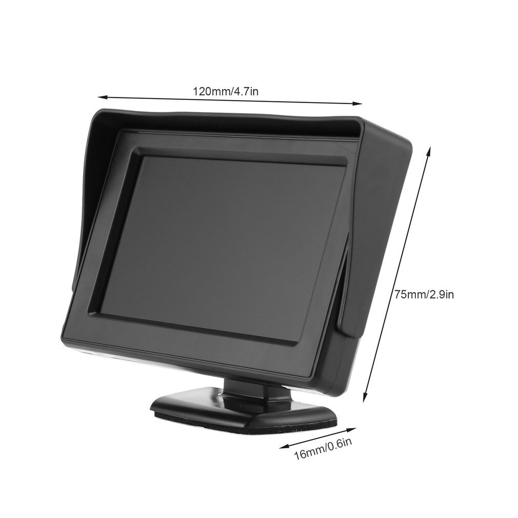 4.3 Pollici TFT LCD Monitor Auto Retrovisore Display A Colori 2-canali Ingressi Video Visivo Retromarcia per Auto VCD /DVD/GPS/Macchina Fotografica