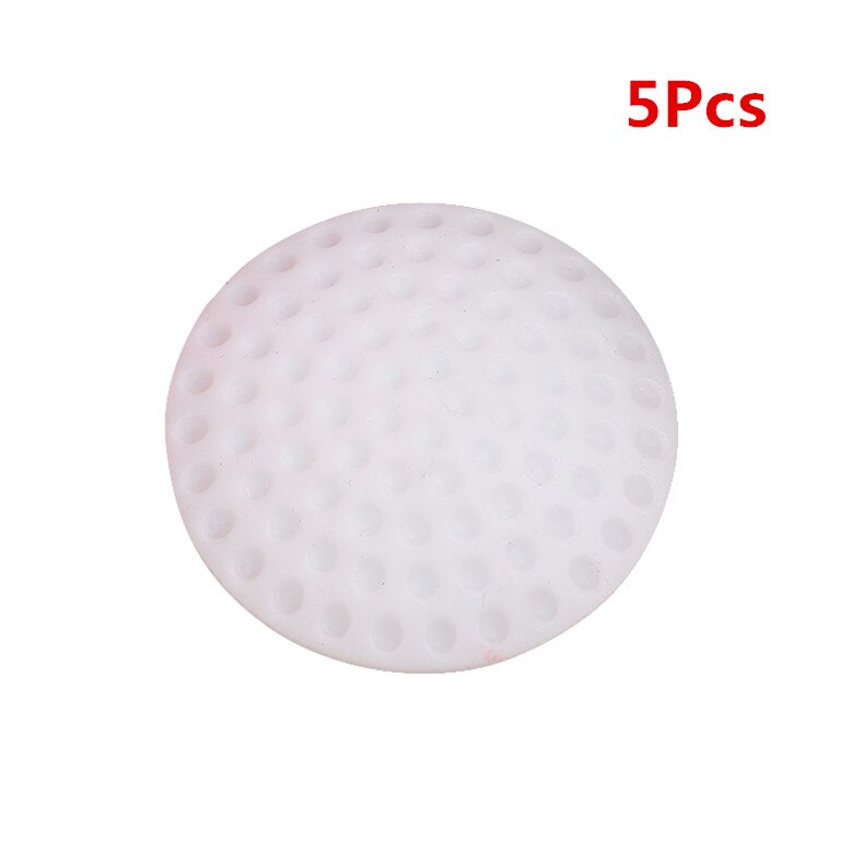 5Pcs Rubber Doorknob Protective Shock Anti-collision pad Silent Door Rear Wall Mute Touch Pad Door Handle Crash Pad: 5pcs white