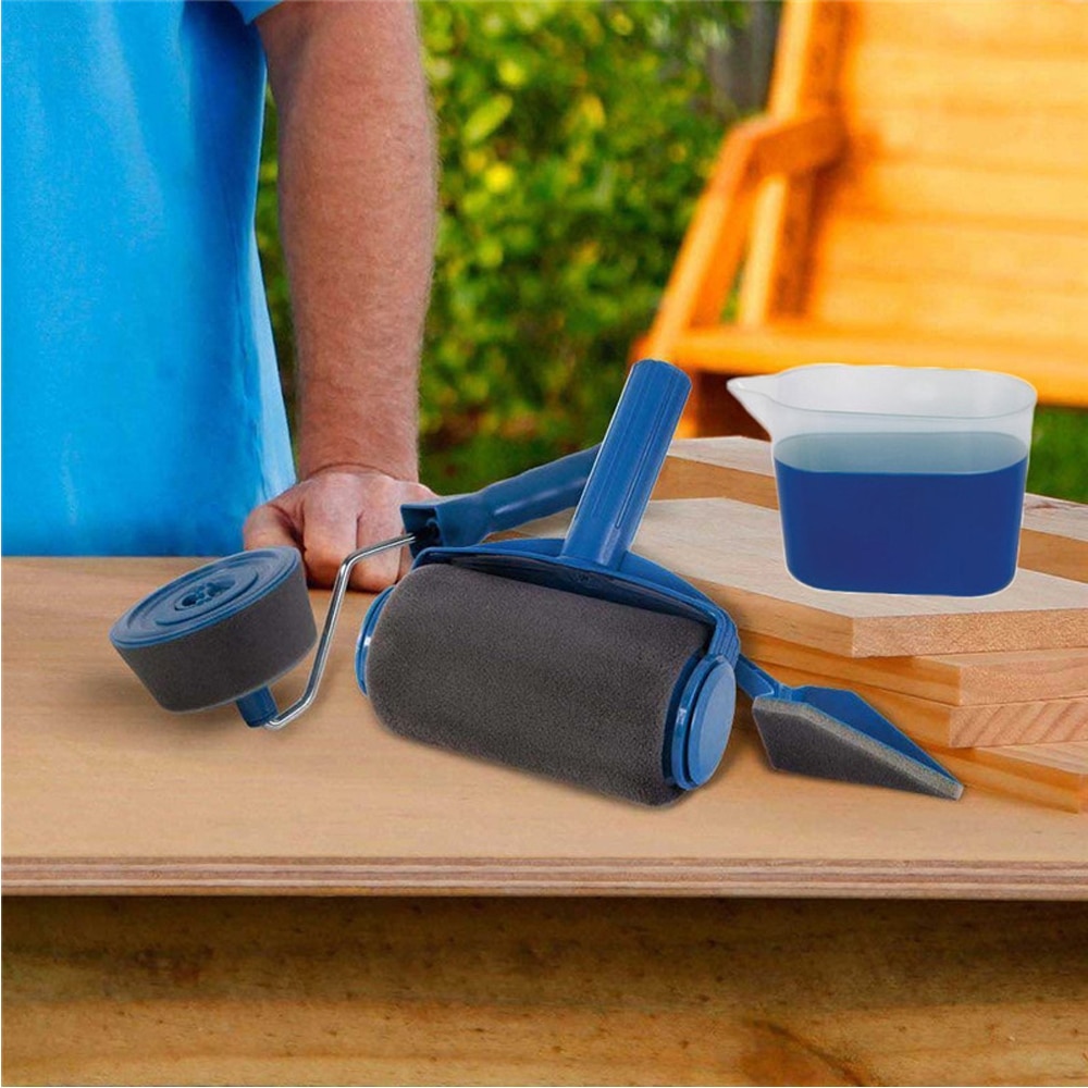 Painting Roller Brush Multifunctional Long-Handle Paint Rollers For Walls Artifact Paint Tool Set