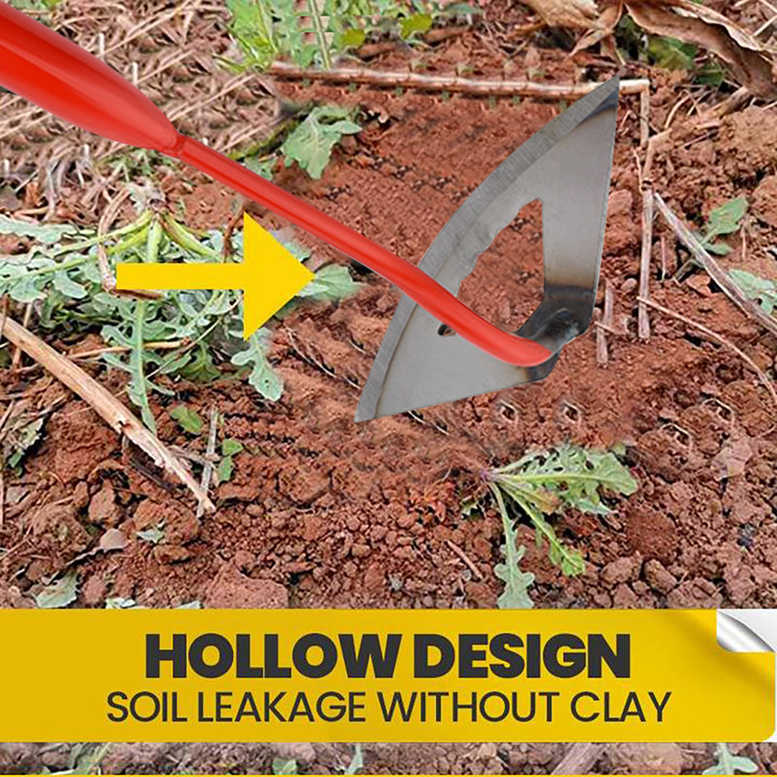 Stainless Steel Farm Hoe Gardening Farm Tool Digging So-il Vegetable Flower Dual-use Hoe Garden Hoe Farmer Tools Accessories