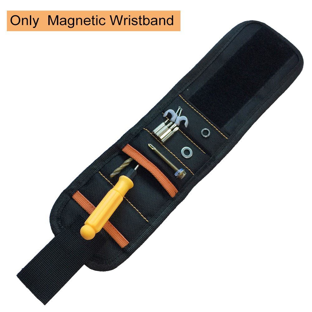 Men Portable Adjustable Breathable Universal Magnetic Wristband DIY Ergonomic Tool Belt Storage Organizer Strong Magnet