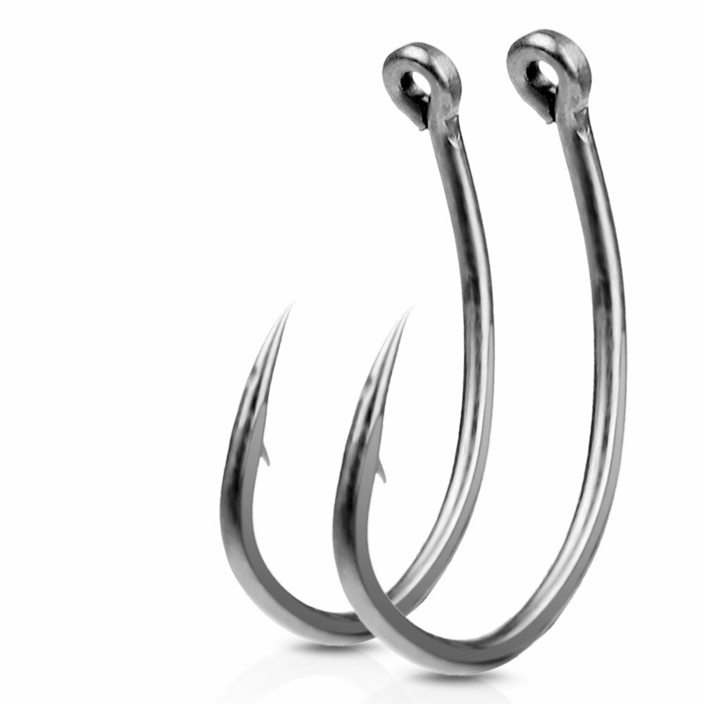 Set van 100 haken van koolstofstaal, enkele cirkelvishaak, vliegvishaak, springhaak, visnet, visgereedschap, accessoires