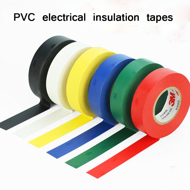 1 stk isoleret tape 18mm 15 meter 0.17mm pvc vinyl elektriske isoleringstape varmebestandige elektriske vandtætte strømbånd