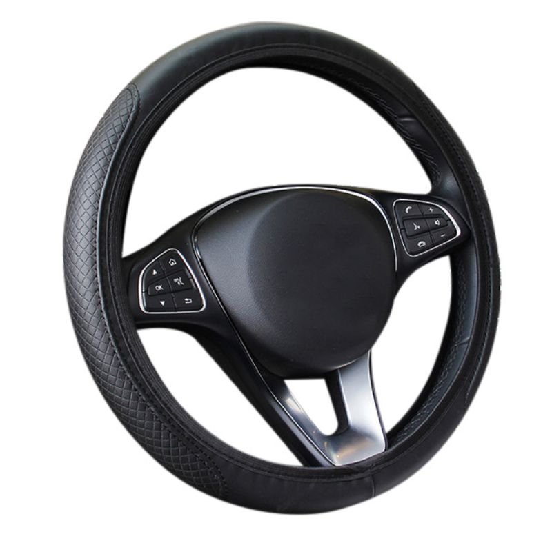 Onewell bilfiber hud ratdæksel åndbar bil auto universal elastisk skridsikker ratdæksler bil styling: B