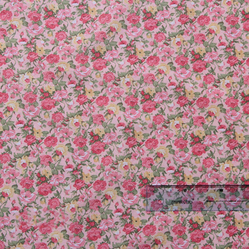 Vintage Rose Bloemen Stof Goedkope Peach Skin Stof Voor Gordijn Thuis Textiel Dunne Naaien Materiaal W40