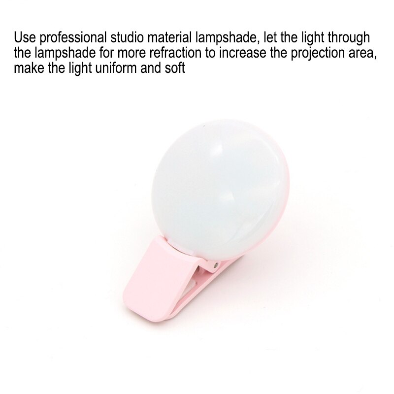 Portatile Selfie Flash Led di Clip-On Del Telefono Mobile Selfie 3 Regolabile Luce di Notte Migliorare La Luce di Riempimento di Bellezza Auto- timer Della Lampada