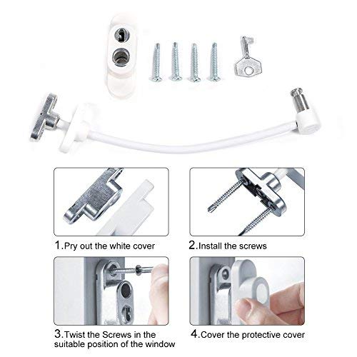 Window Security Restrictor Safety Door Limiter Prevent Little Chidren from Potential Danger of Falling Window and Opening Door