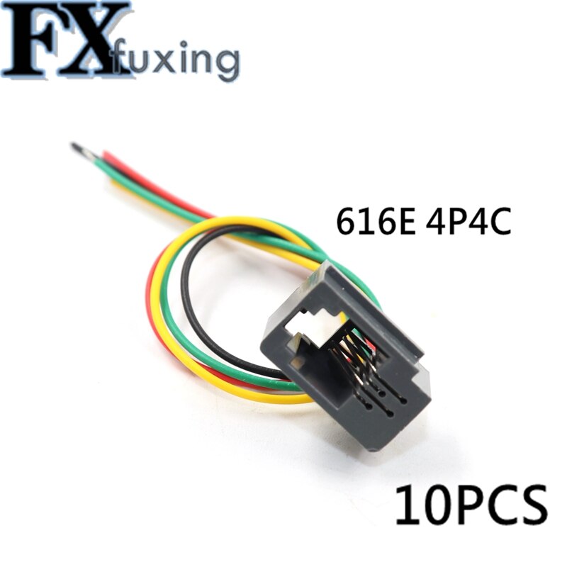 10PCS RJ11 RJ12 RJ45 telephone FEMALE SOCKET connector with wire 4P4C 6P4C 6P6C 8P8C female jack connector 616E 623K 616M 641D: 616E 4P4C 10PCS