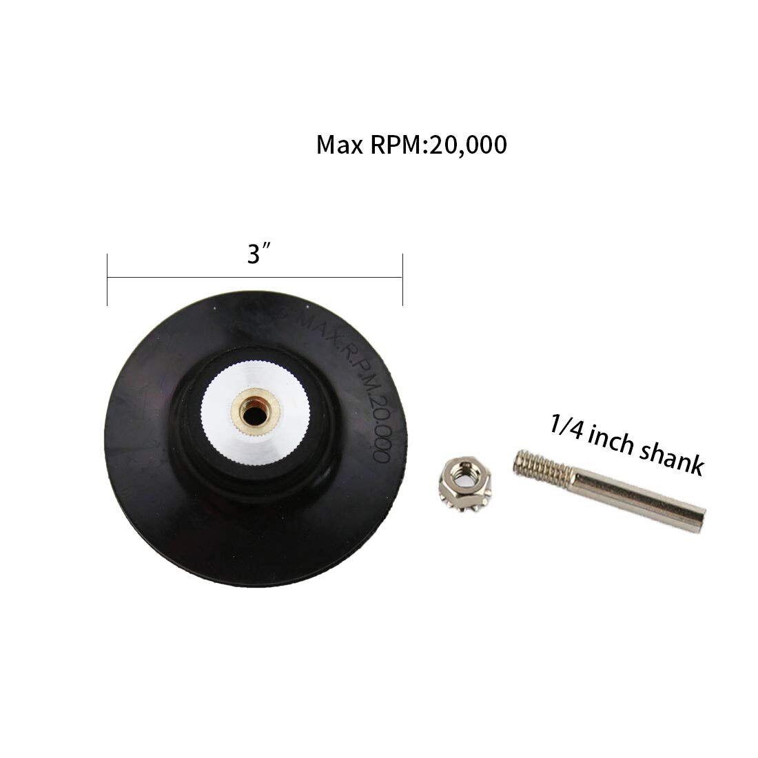 3Pcs 1, 2, 3 Inch Sanding Disc Pad Holder 1/4" Shank Quick Change For Die Grinder Power Drill Sander Sanding Polishing Grinding: 3 Inch (1 Pcs)