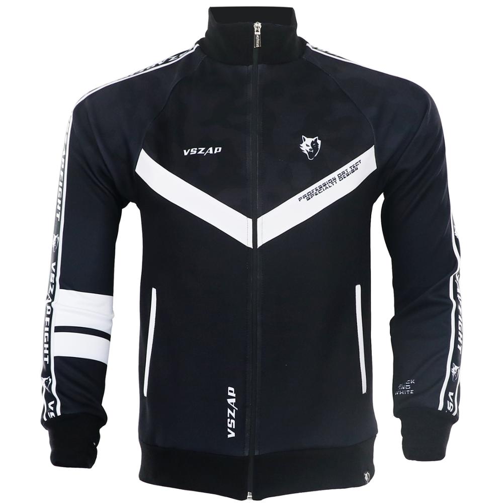 VSZAP sports spring and Autumn Training Jacket simple MMA fitness fight men's long sleeve jacket stand-up collar windproof