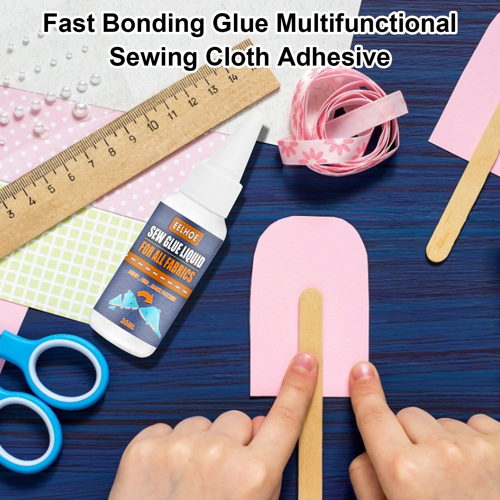 Fast Bonding Glue Multifunctional Sewing Cloth Adhesive Easy to Use Needle-free Wireless Dry, non-toxic and versatile
