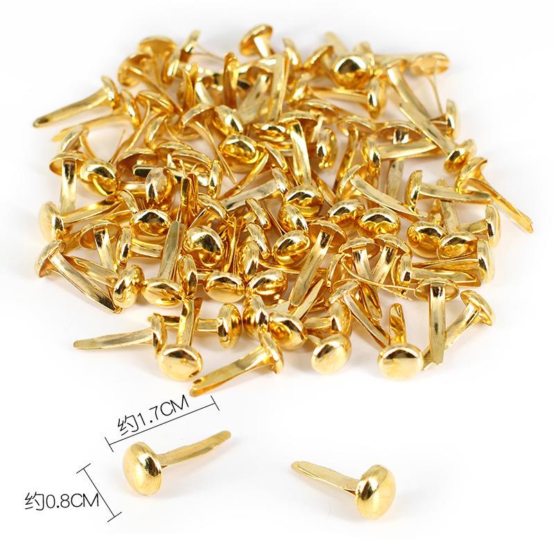 100 Stuks Mix Patroon Ronde Metalen Brads Diy Scrapbooking Ambachten Accessoires Voor Home Decor Versiering Fastener Brads Levert: 05