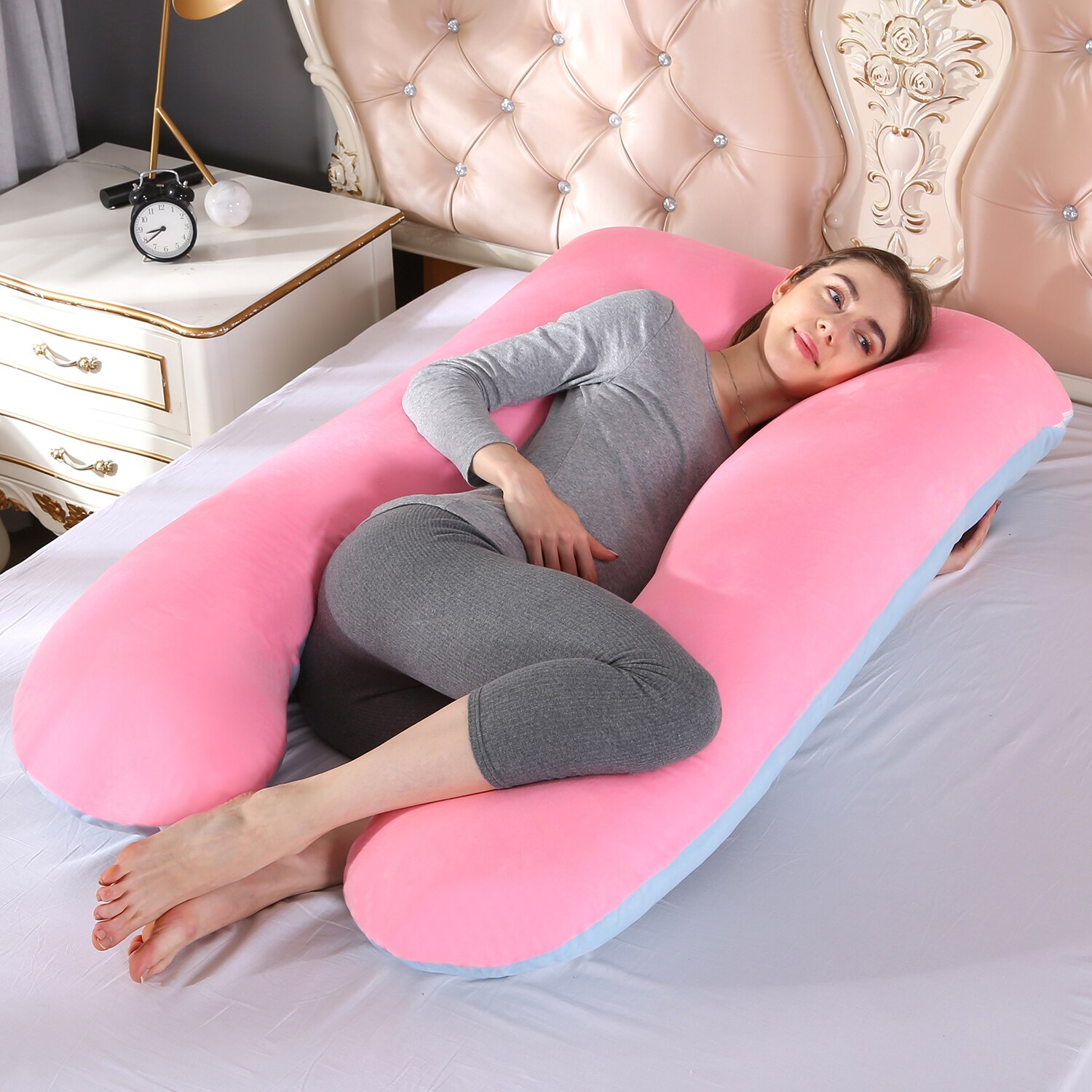 U Shape Pregnancy Pillow Bedding Full Body Comfortable Pregnant Sleeping Cushion Pregnant Pillow: B