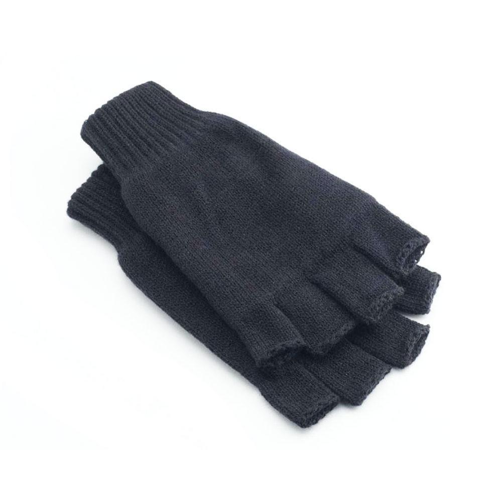 Halvfinger uldhandsker kashmir kort uldstrikket håndled luffen vinter varm unisex uldstræk fingerløse handsker: Default Title