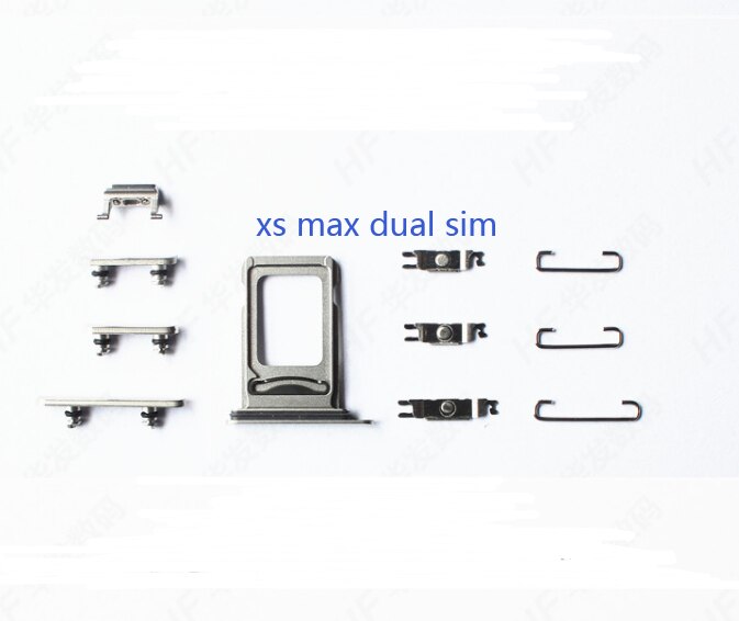 for iphone Xsmax single or dual sim slot/power volume buttons /small iron hook /button buckle/waterproof ring one set