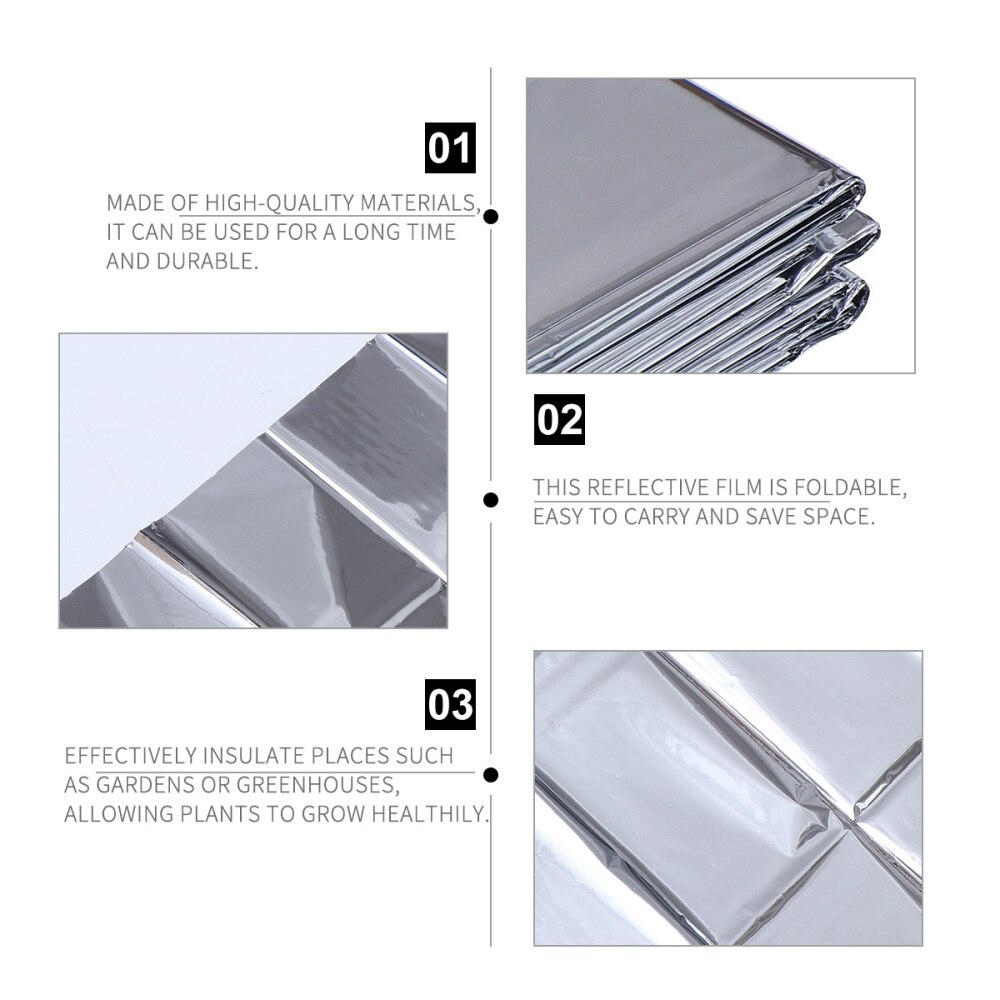 1pc Reflective Mylar Film Warm Keeping Foil Slices for Garden Green House