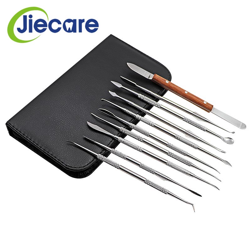 10 Stks/set Dental Lab Equipment Dental Wax Carving Tool Set Tandheelkundige Instrument Rvs Veelzijdig Kit