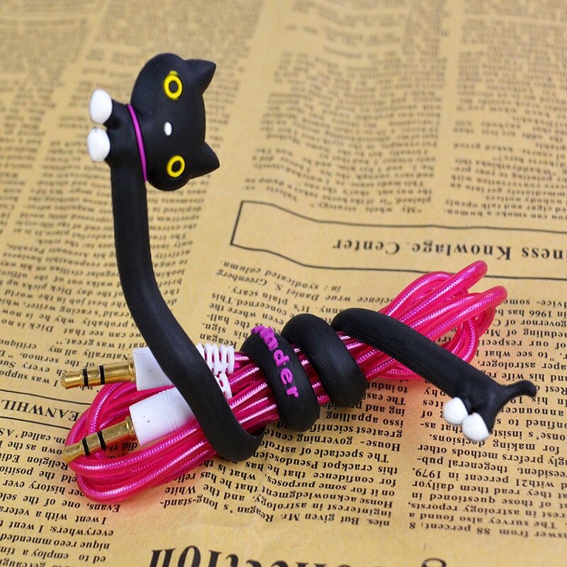 Headphone Wire Holder Organizer Winder Cord Long Cable Earphone Animal Wrap