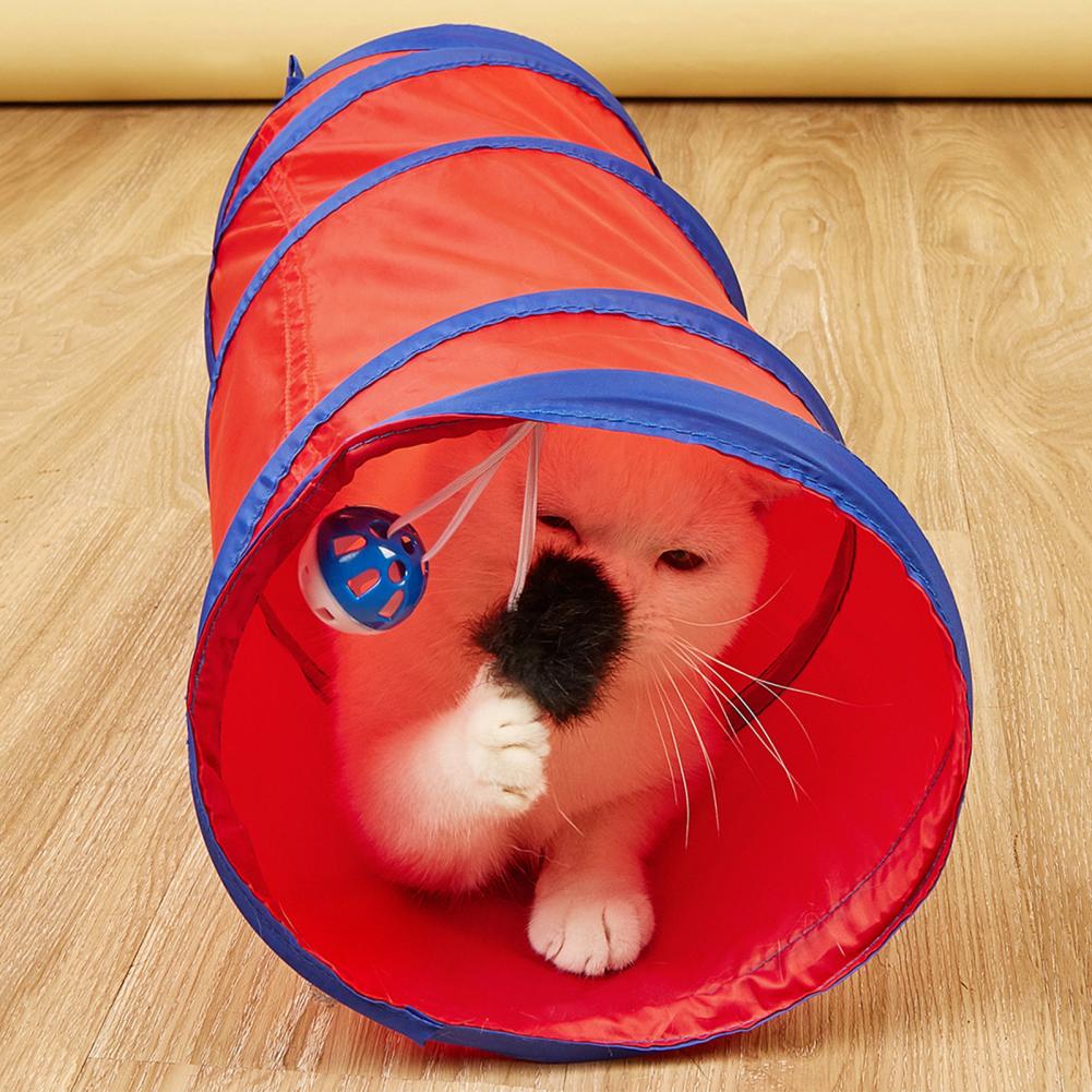 Pet Tube Toy Cozy Collapsible Comfortable Play Tubes Crinkle Kitten Toys for Four Seasons Pet Tunnel Toy Cat Toy