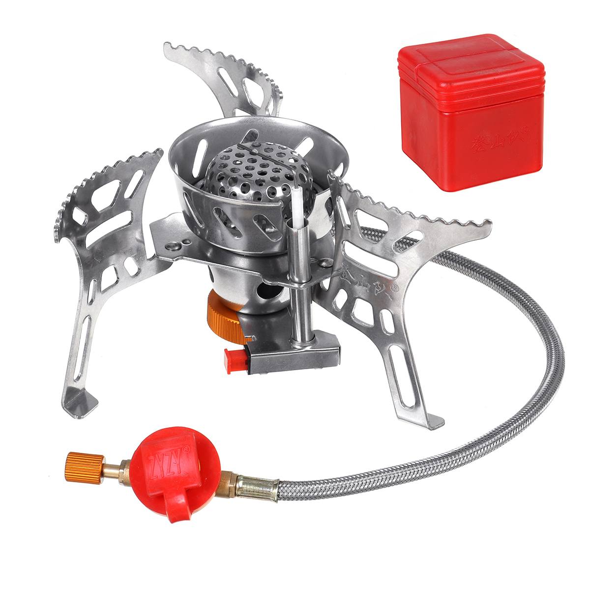 3700W Foldable Camping Gas Stove Backpacking Stove with Storage Case Windbreak & Energy Saving Picnic Cooking Burners