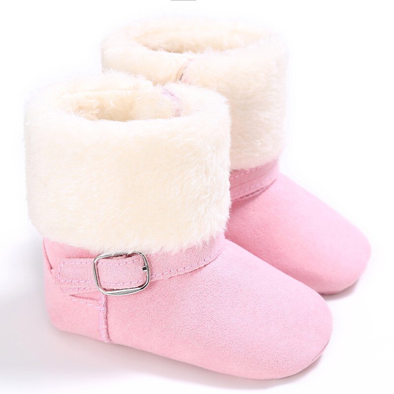 Baby Laarzen Winter Laarzen Ankle Snowboots Infant Fleece Baby Prewalker Schoenen Voor Peuter Jongens Meisjes: Roze