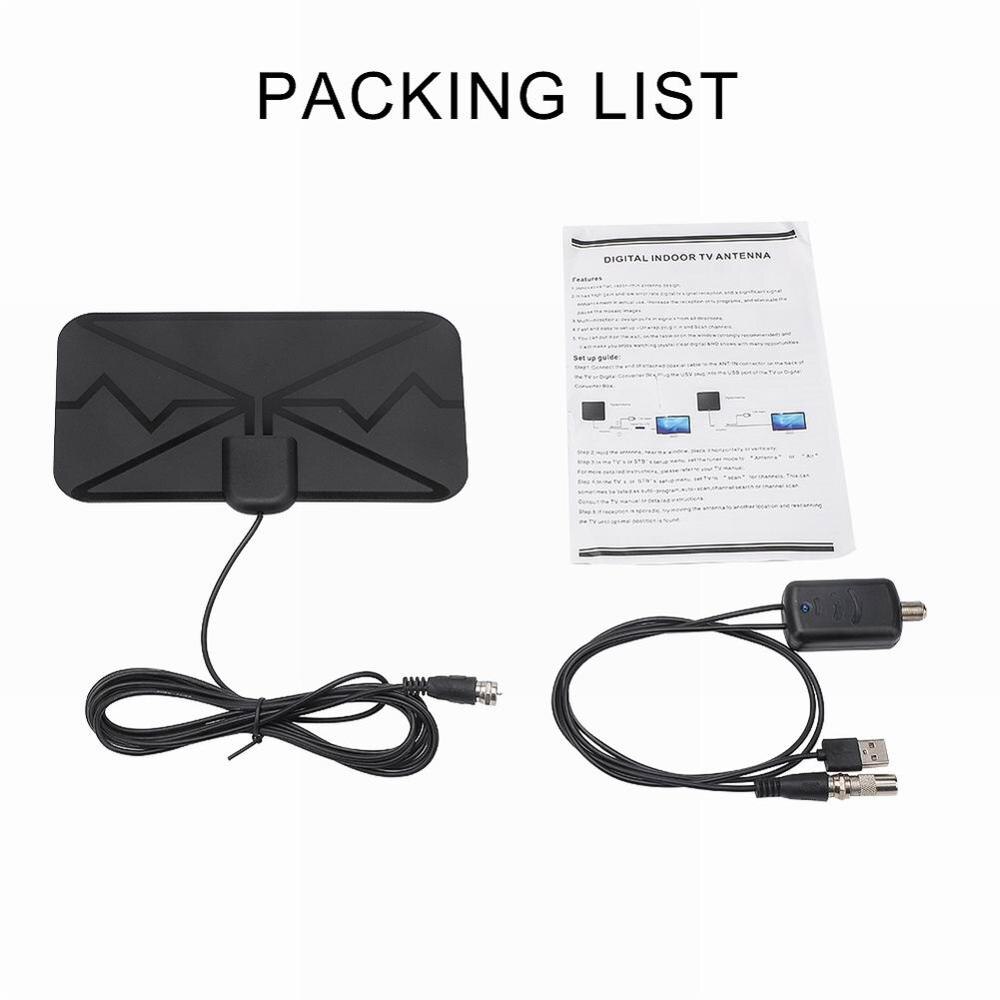 Indoor HD Signal Amplifier Digital TV Antenna HD TV 4K 3600 Miles Range For HD Digital Antenna TV Signal Receiver: Default Title