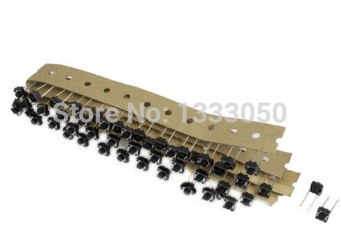 50 x 2 Pins Momentary Tact Tactile Push Button Switches 6mm x 6mm x 4mm