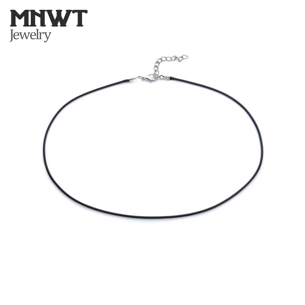 MNWT PU skórzany sznur smycz wisiorek stal nierdzewna Homar Zamek czarny moda mężczyźni/kobieta choker lina naszyjnik 1.4/1.5/2mm