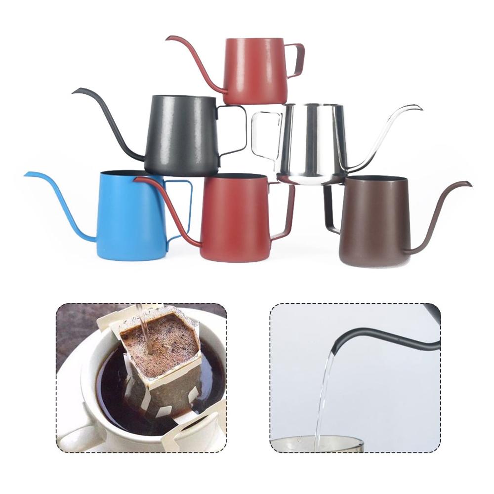 1 Pc 250/350 Ml Rvs Zwanenhals Vorm Handleiding Drip Koffie Pot Uitloop Lange Mond Waterkoker Theepot Koffie maker