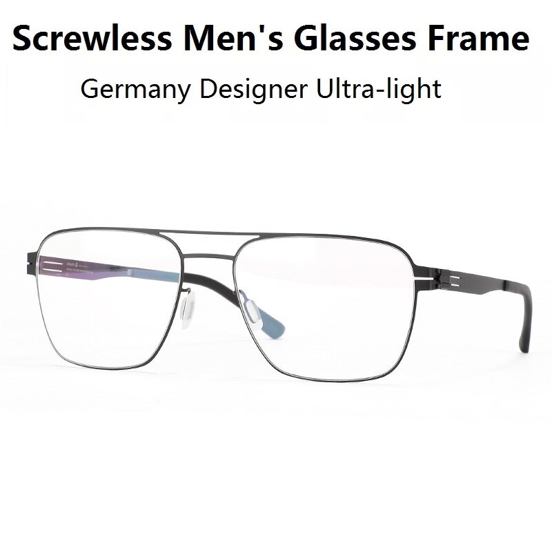 Montura de gafas de doble haz para miopía para hombre, anteojos delgados sin tornillo, ultraligeros, caja Original, Berlín, Alemania, 2022