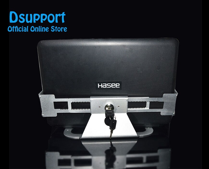 Anti-Theft Laptop Display Stand - Aluminum Alloy - Security Lock & Key - 13-19 inch Laptop Holder
