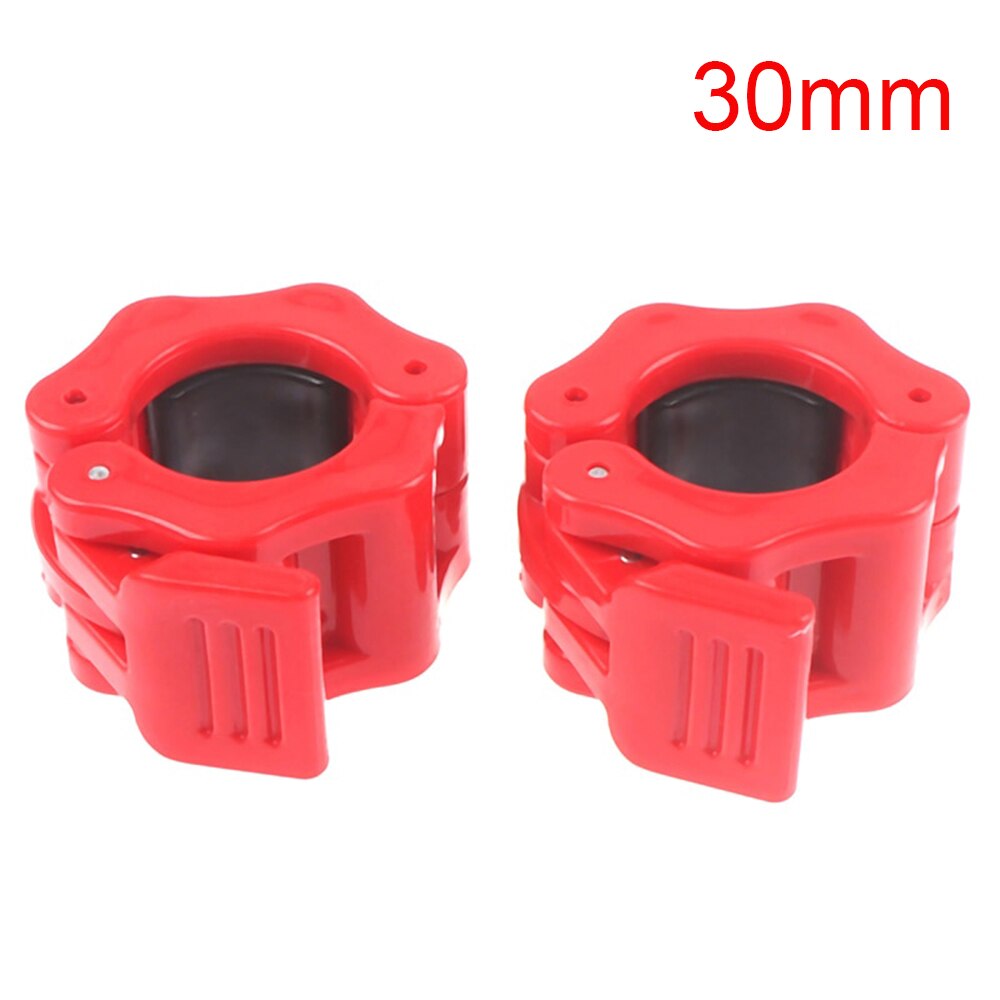 1 Paar 25/28/30Mm Dumbell Clips Quick Release Vergrendeling Professionele Halter Veilig Snap Klink Bars Barbell klem: red 30mm
