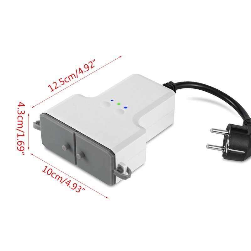 Dual WIFI Smart Waterproof Socket IP44 Outdoor Smart Plug Outlets Tuya Works with Smart Life Home App Timer