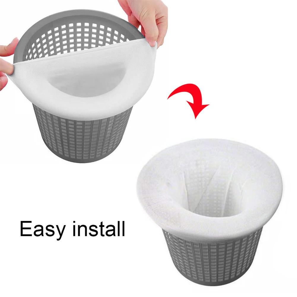 Sac filtre de remplacement de piscine avec panier de rangement Portable élastique piscine écumeur chaussettes aspirateur sous-marin pour piscine