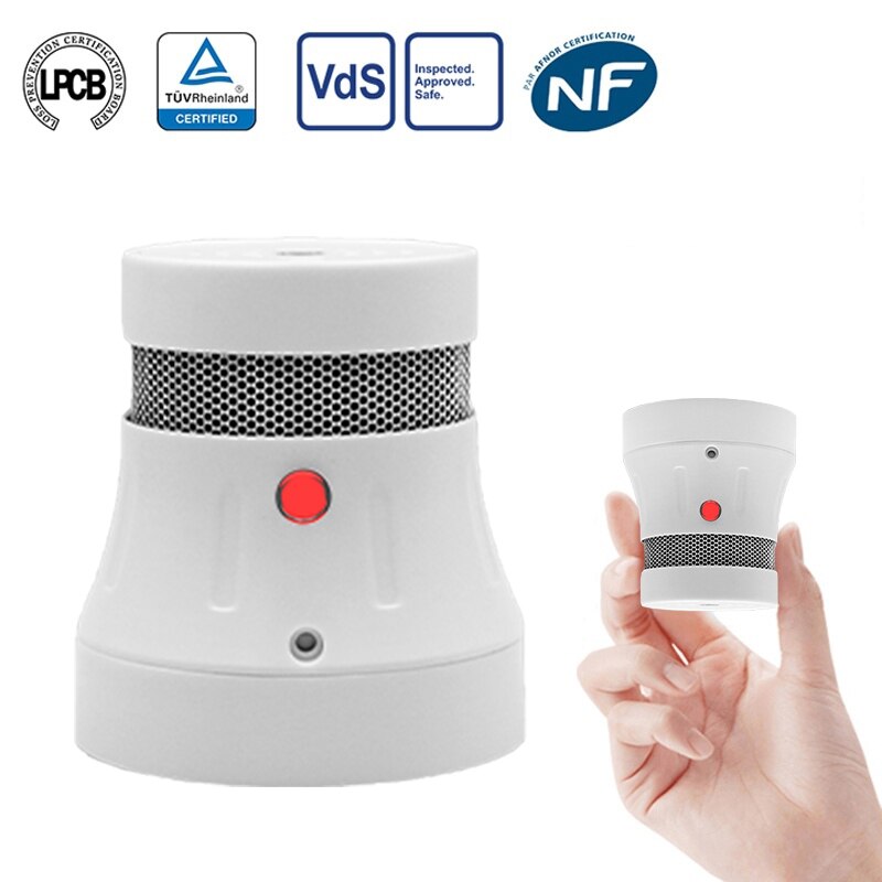 Tuya-alarma de humo WiFi para el hogar, Detector de humo con Sensor de protección contra incendios, sistema de seguridad para el hogar, no incluye batería