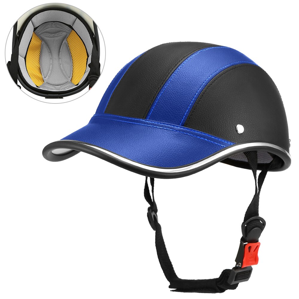 Outdoor Sport Fiets Helm Fietsen Veiligheid Mtb Fietshelm Fietshelm Baseball Cap Hoed Voor Motorfiets Fiets Scooter: Blue