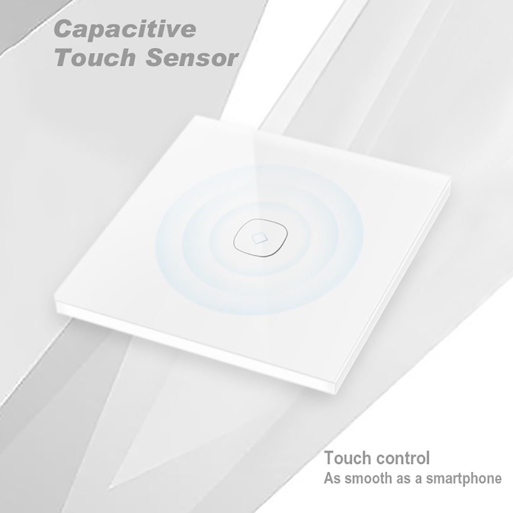 LELLKI Zigbee Smart Light Switch 10A EU Wall Touch Switch Relay Zero Line Remote Control Wireless Alexa Hue SmartThings