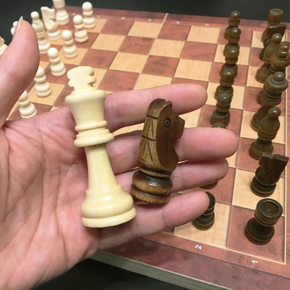 3 in 1 Wooden Chess Backgammon Checkers Travel Games Chess Set Board Draughts Entertainment Christmas/Party