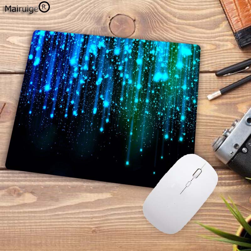Mrgbest blå linjer led lys musemåtte rgb tastatur cover bordmåtte farverig overflade musemåtte vandtæt computer i flere størrelser: Ingen lysdiode 220 x 180 x 2mm