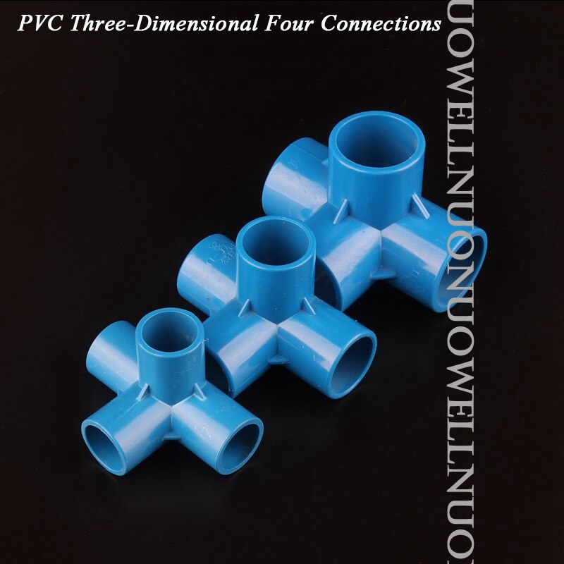 10Pcs 20 25 32 40mm Four Way PVC Pipe Connector Garden Irrigation Watering Tube Distributed Joints DIY Wardrobe Tent Fittings