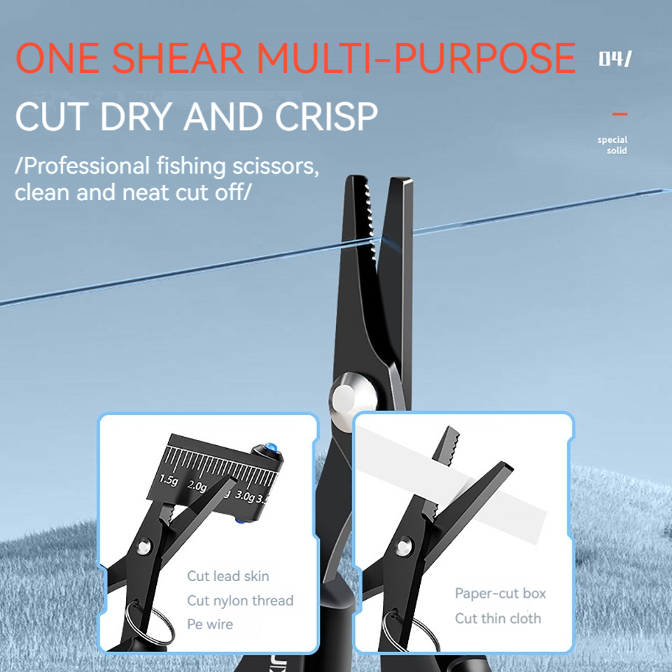 1 st liten fiskesax linskärare skärande fiskebeten fisketång sax med förlorat rep fiskeredskap