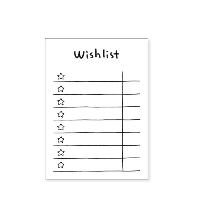 Hand Notebook Small Hand Drawing Ruled Grided Lined 50 Sheet for Office Home Use UD88: Wishlist