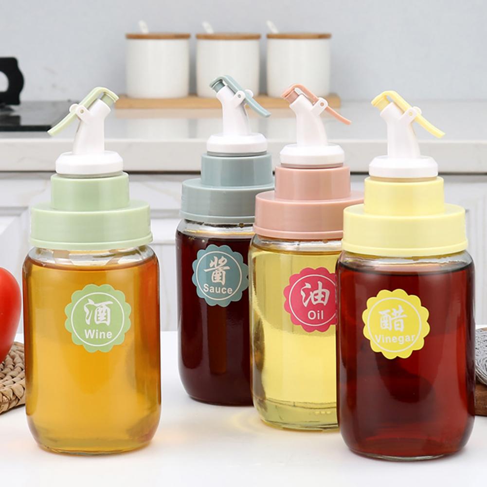 Oil Bottle Pourer Durable Leak-proof Flip Top Olive Oil Dispenser Kitchen Tools Gadget Bar Accessories