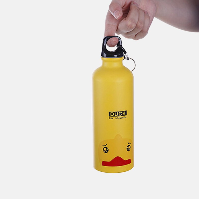 500ml cykelsport utomhus min vattenflaska 304 rostfritt stål söt djurmönster bärbar bergsklättring spänne vattenkokare
