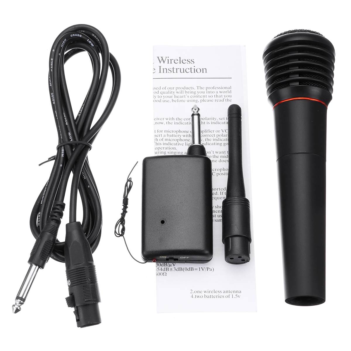 2 in 1 Handheld Wireless Microphone Wired Karaoke Microphone Speaker Player Singing Recorder Microphone for Vocals